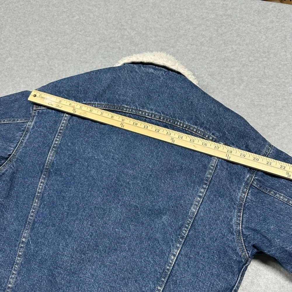 VTG Levi's 80s Made In USA 44R Sherpa Fleece Lined Denim Jacket Cowboy‎ Western